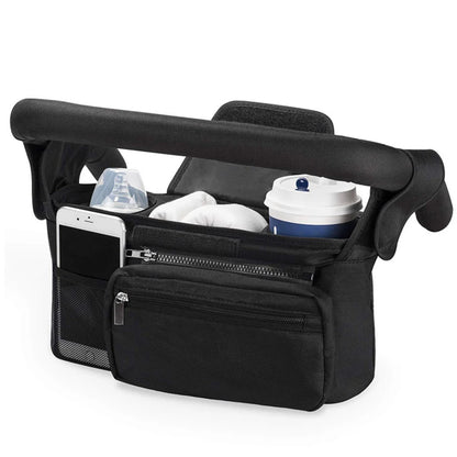 Universal Stroller Organiser Bag – Insulated Cup Holders & Storage