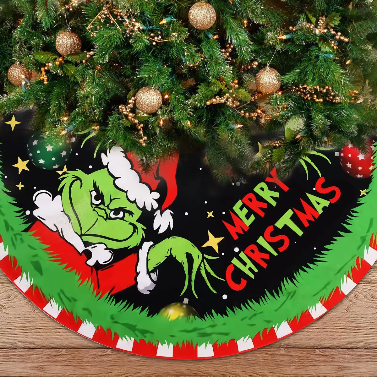 Welcome to Whoville Christmas Tree Skirt – Round Festive Tree Mat, 60–145cm