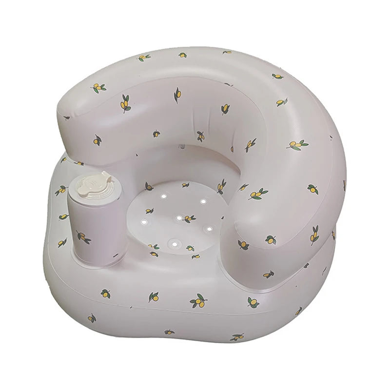 Inflatable Baby Support Seat – Portable Sit-Up Chair with Built-In Air Pump (3–36 Months)
