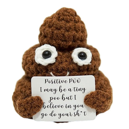 Positive Poo Mini Crochet Emotional Support Plush