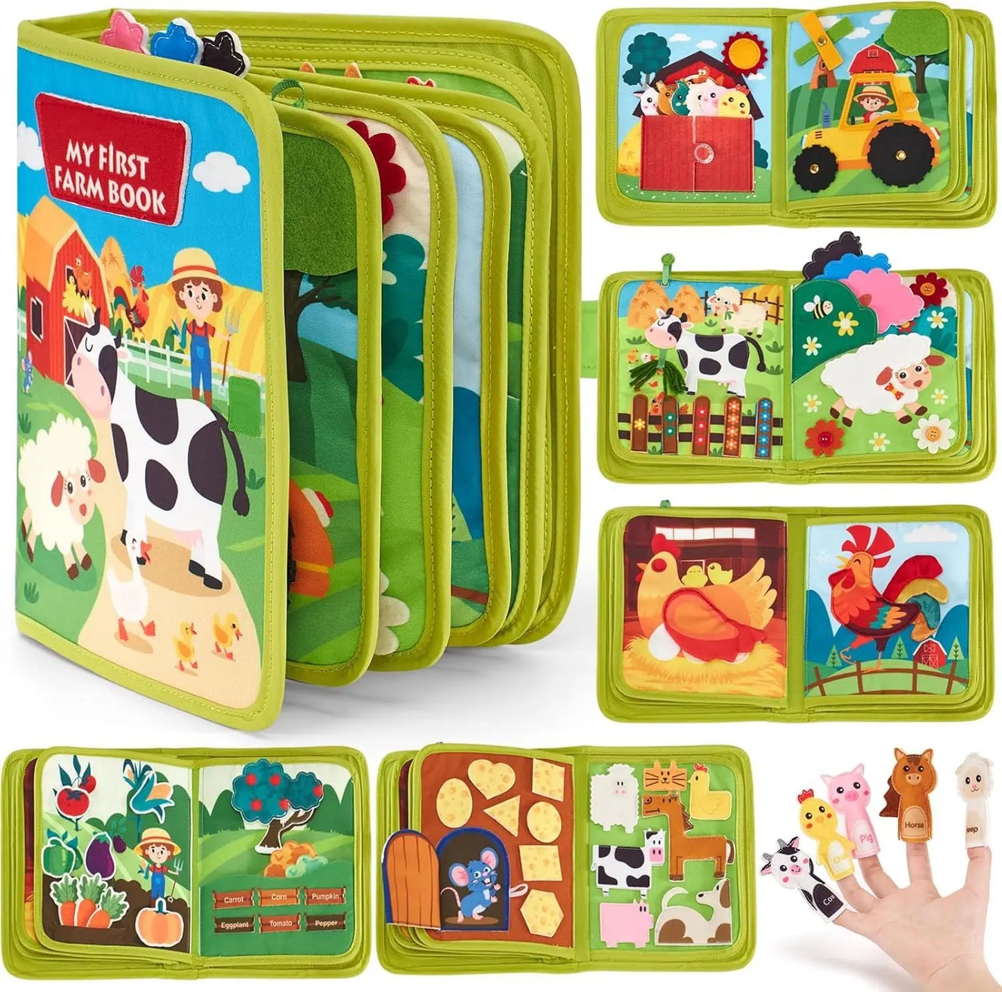 Felt Alphabet Busy Book – Educational Learning Backpack Toy