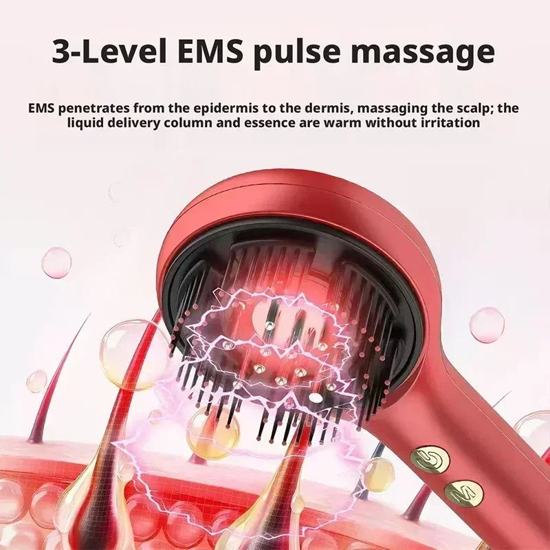 Electric Scalp Massager Comb – Red Light Hair Care Brush