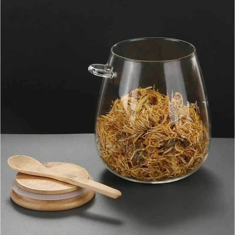 Airtight Glass Storage Jar – Sealed Food Storage Container with Lid