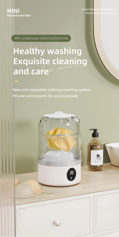 Compact Wireless Mini Washing Machine for Small Loads