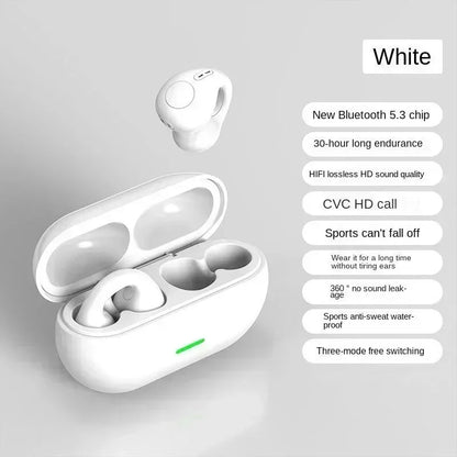 T75 Bone Conduction Wireless Bluetooth 5.3 Sports Headphones