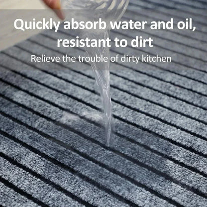 Striped Non-Slip Absorbent Floor Rug – Kitchen, Hallway & Entrance Mat