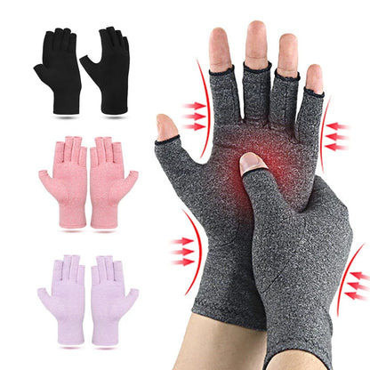 Fingerless Compression Gloves – Breathable Hand Support Gloves (1 Pair)