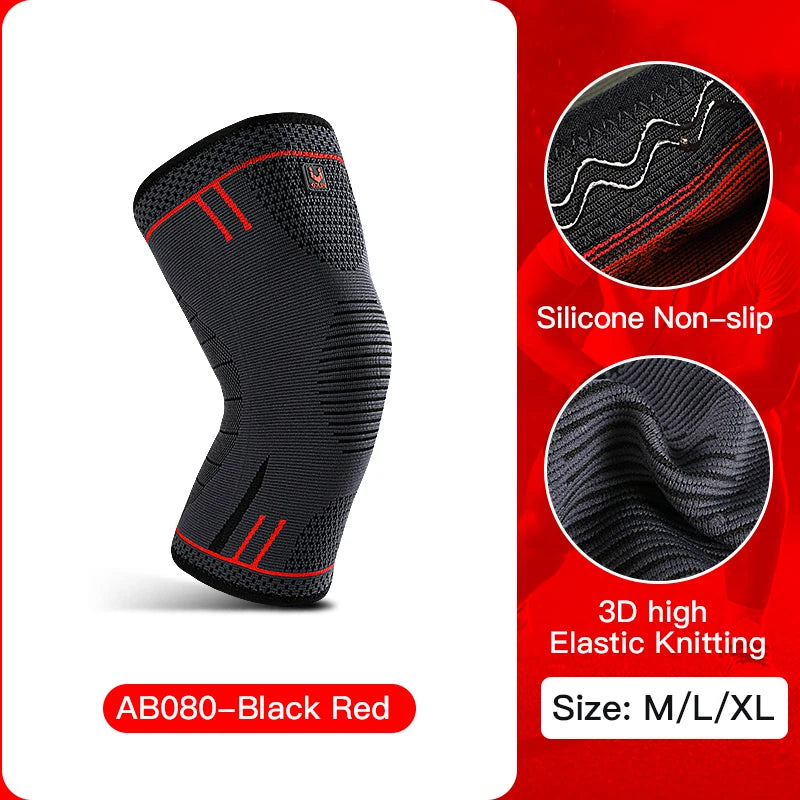 Compression Knee Support Sleeve – Breathable Knee Brace with Spring Stabilisers