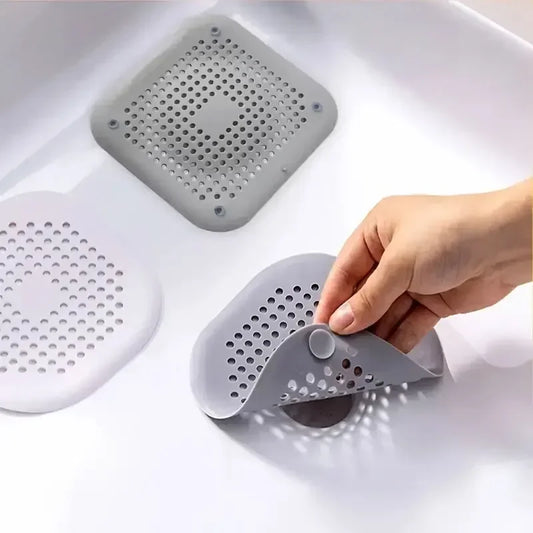 Silicone Drain Hair Catcher – Suction Sink & Shower Strainer