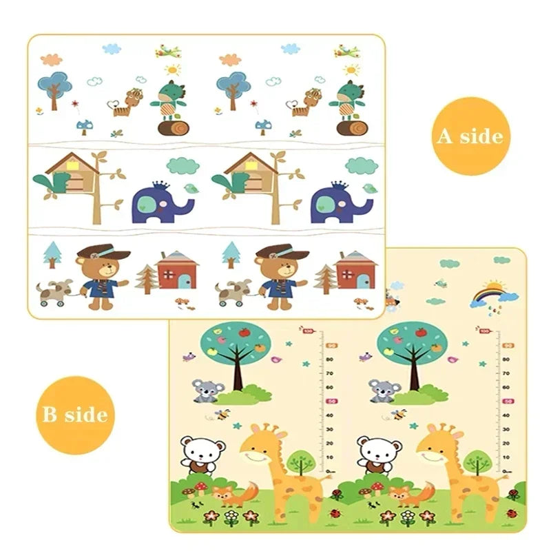 Foldable Baby Play Mat – Non-Toxic Double-Sided Crawling & Activity Mat
