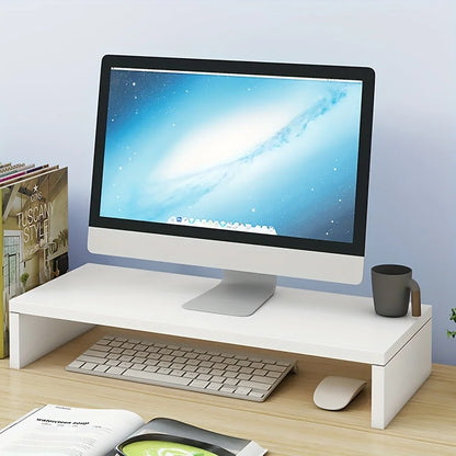 Wooden Monitor & Laptop Stand – Desktop Riser & Storage Shelf