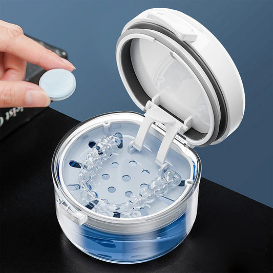 Portable Retainer & Denture Storage Case – Double Layer Protective Box