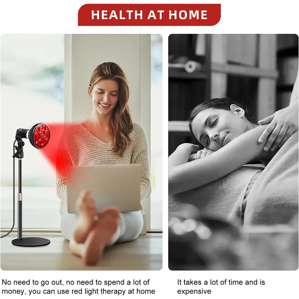 LED Red Light Therapy Lamp with Adjustable Stand – 660nm & 850nm Light Therapy Device