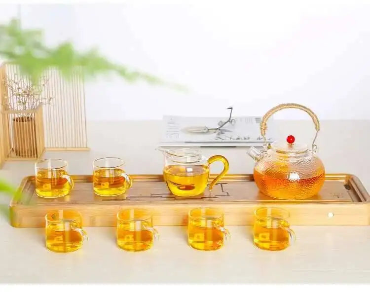 6-Piece Heat-Resistant Glass Tea Cup Set – 100ml Thickened Espresso & Coffee Cups