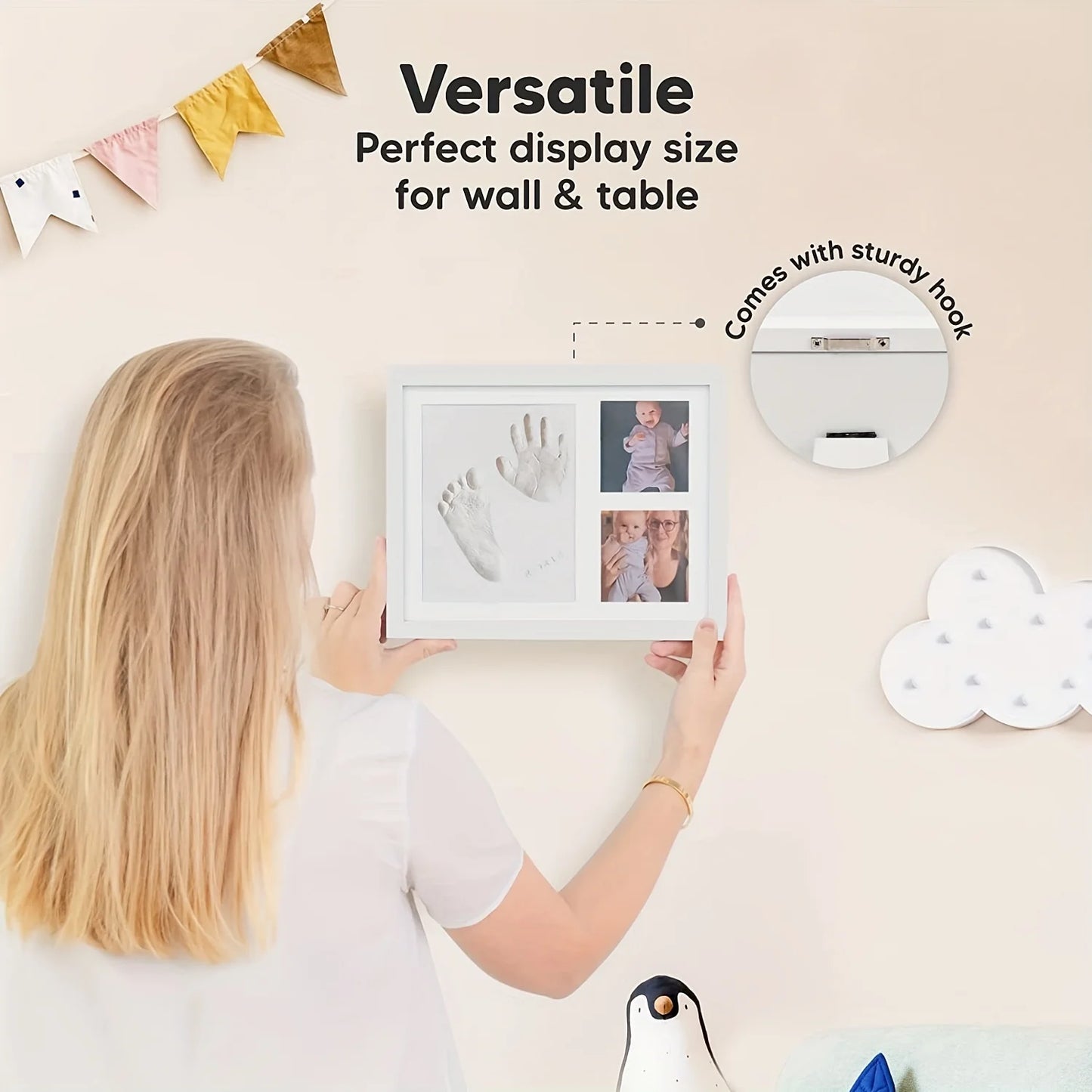Baby Hand & Footprint Photo Frame Kit – Keepsake Memory Frame