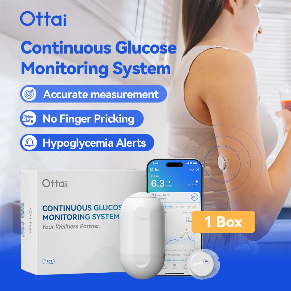 Ottai M8 Continuous Glucose Monitoring System – 14-Day CGM Sensor & Applicator