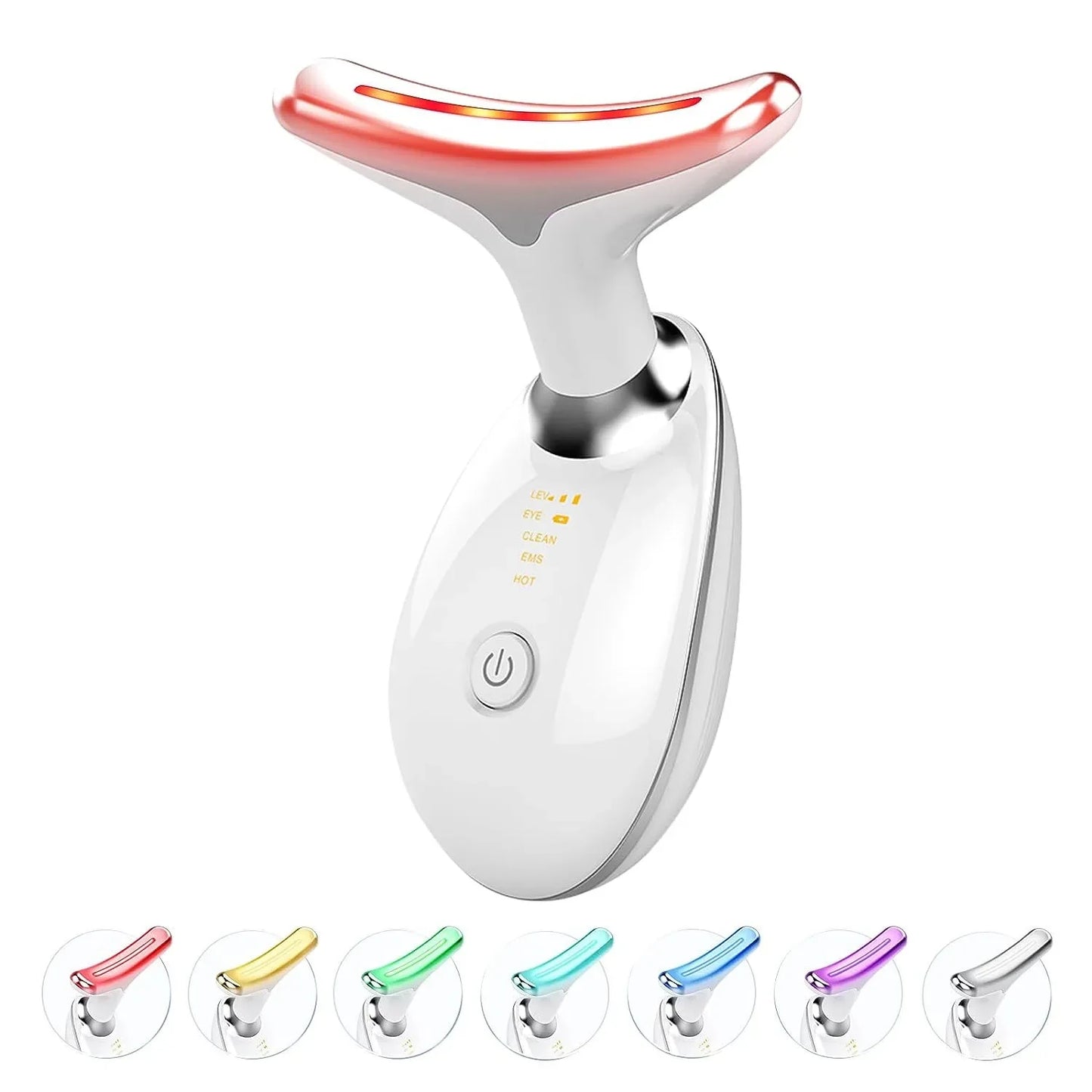 7-Colour LED Neck & Face Lifting Device – EMS Skin Tightening & Anti-Aging Massager