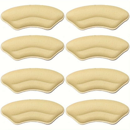 8-Pack Self-Adhesive Heel Pads – Shoe Inserts for Improved Fit & Comfort