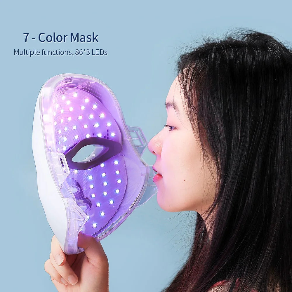 7-Colour LED Light Therapy Face & Neck Mask