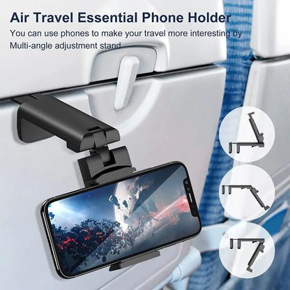 360° Travel Phone Holder – Clip-On Airplane & Desk Mount Stand