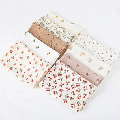 Floral Cotton Muslin Swaddle Blanket – Baby Wrap, Pram Cover & Receiving Blanket
