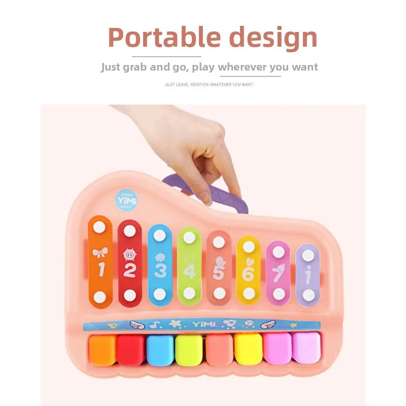 2-in-1 Montessori Xylophone & Piano – 8-Note Musical Learning Toy