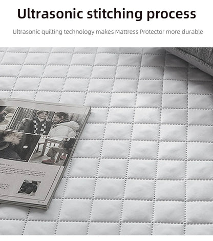 Quilted Mattress Protector – Washable Mattress Cover with Elastic Fit