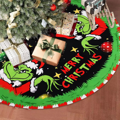 Welcome to Whoville Christmas Tree Skirt – Round Festive Tree Mat, 60–145cm