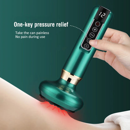 Smart Heated Cupping Massager – Rechargeable Gua Sha & Suction Therapy Device