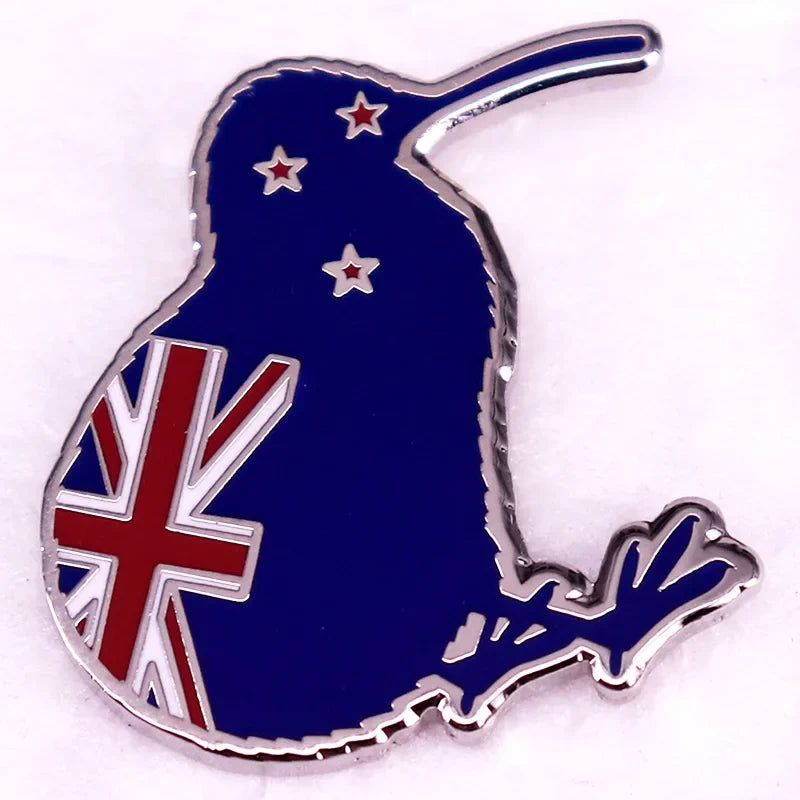New Zealand Kiwi Bird Enamel Pin