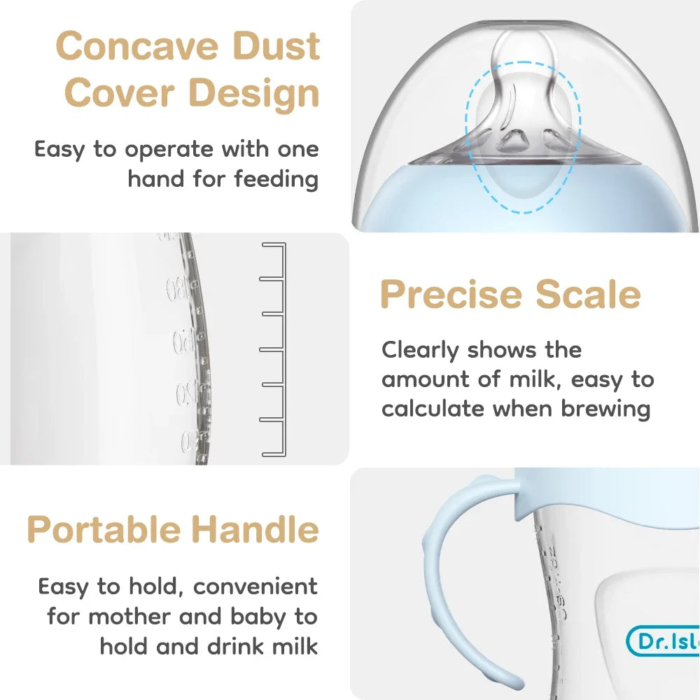 Baby Feeding Bottle (150/240/330ml) – BPA-Free Anti-Colic Bottle with Handles