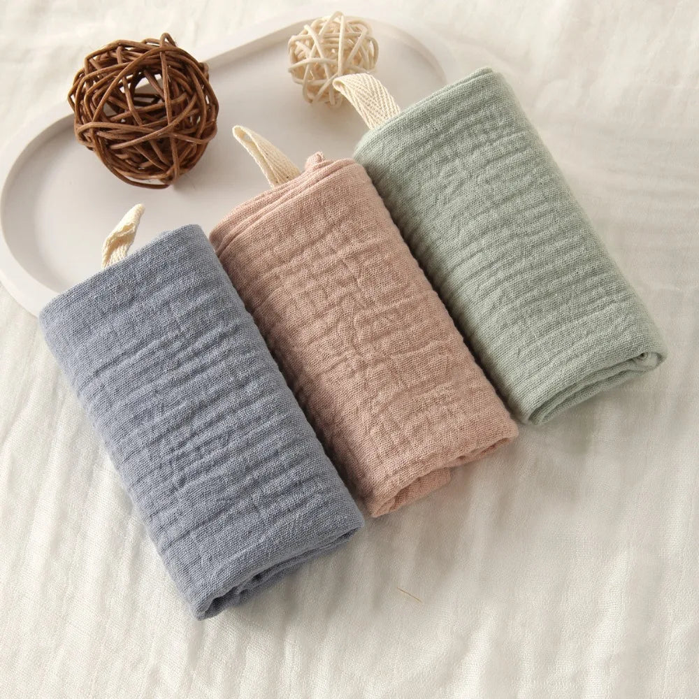 6-Layer Cotton Baby Washcloths – Soft Muslin Burp Cloths & Face Towels (3 or 5 Pack)