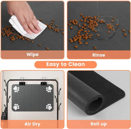 Absorbent Pet Feeding Mat – Waterproof Non-Slip Dog & Cat Placemat