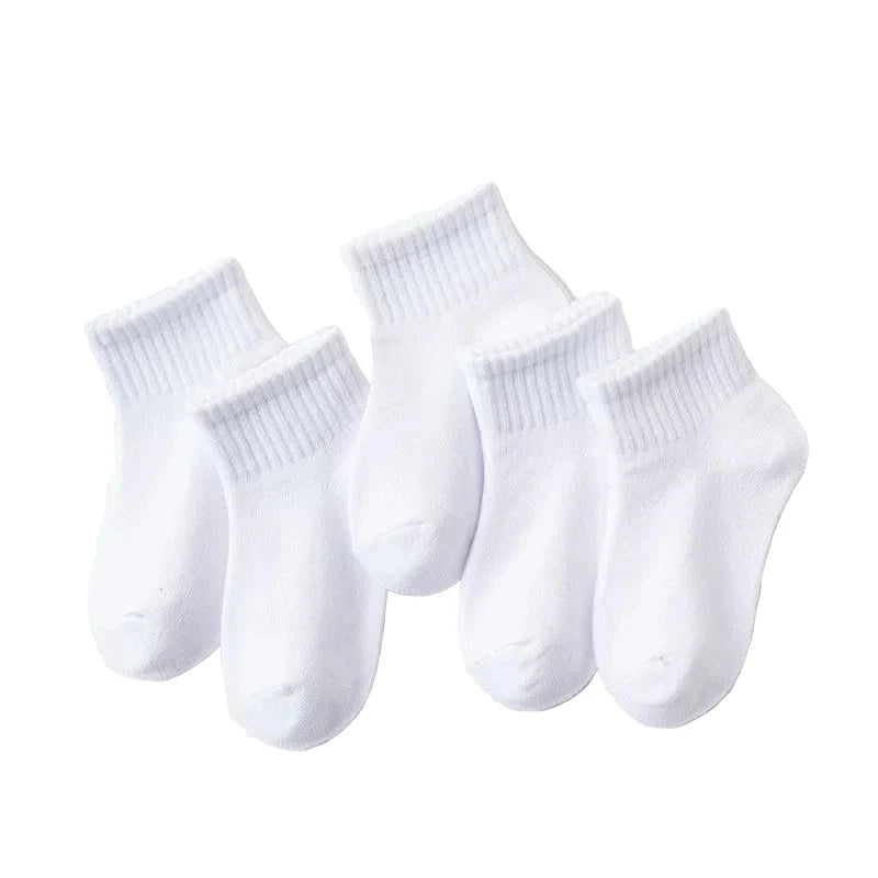 5 Pairs of Cotton Socks – For Boys & Girls (1–12 Years)