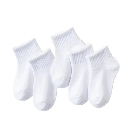 5 Pairs of Cotton Socks – For Boys & Girls (1–12 Years)