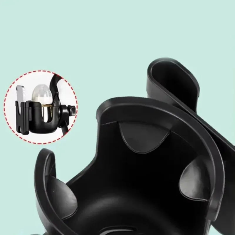 Stroller Cup Holder with Phone Holder – Anti-Slip Pram Accessory