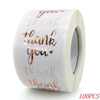 Thank You Stickers – Round Packaging & Gift Sealing Labels