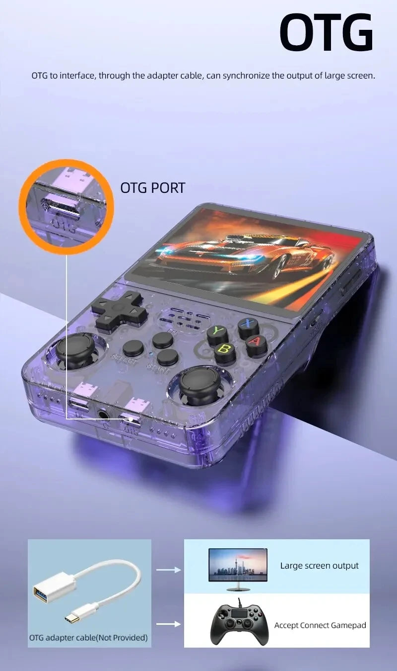 R36S Retro Handheld Game Console – Linux Gaming Console with 3.5" IPS Display (64GB / 128GB)