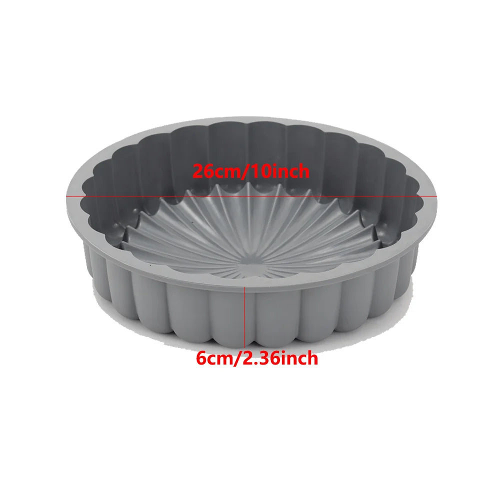 Silicone Charlotte Cake Mould – Fluted Round Baking & Dessert Pan
