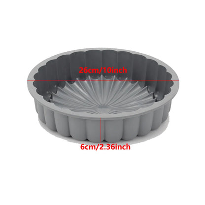 Silicone Charlotte Cake Mould – Fluted Round Baking & Dessert Pan