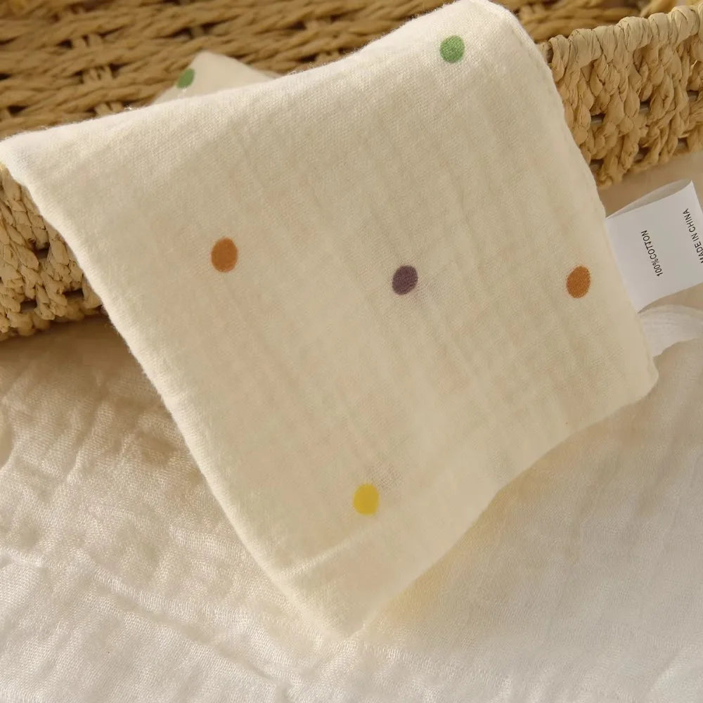 6-Layer Cotton Baby Washcloths – Soft Muslin Burp Cloths & Face Towels (3 or 5 Pack)