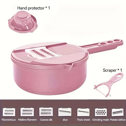 9-in-1 Multi-Function Vegetable Cutter – Mandoline Slicer, Grater & Food Chopper Set