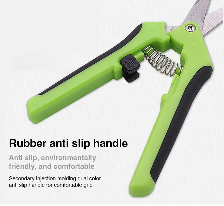 Garden Pruning Shears – Non-Slip Plant, Flower & Harvesting Scissors