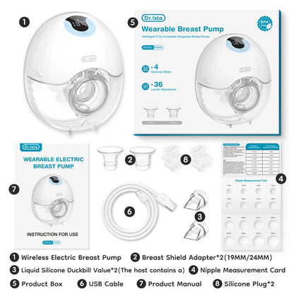 Hands-Free Wearable Breast Pump – Electric Pump with 4 Modes & 36 Levels