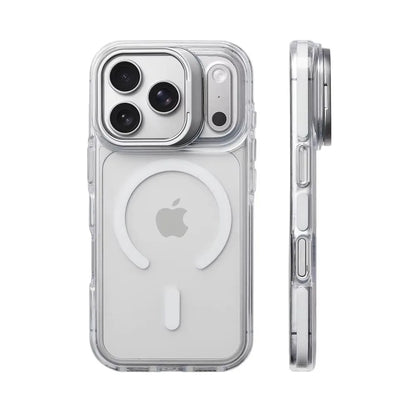 iPhone MagSafe Clear Bumper Case – Shockproof with Stand & Lens Protection