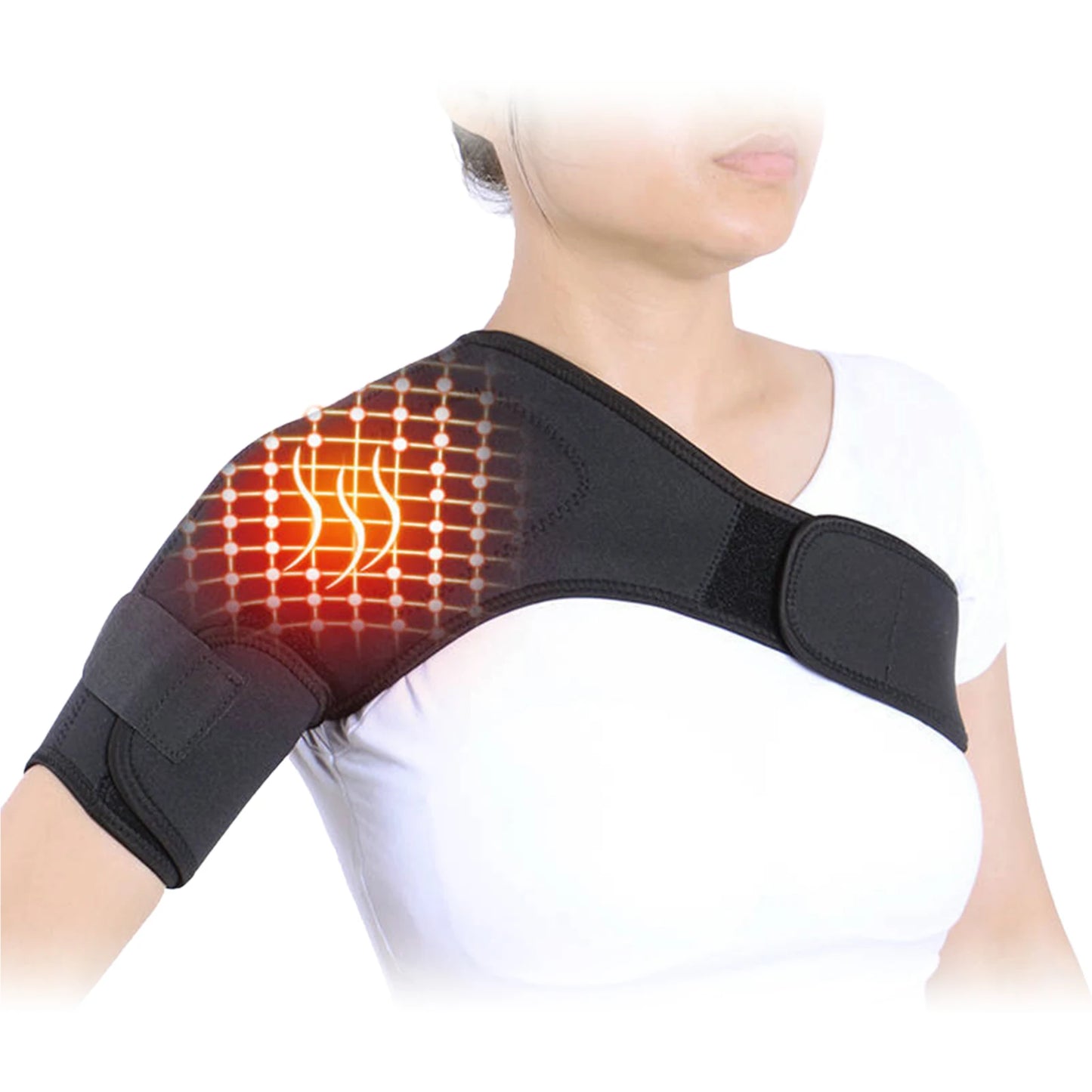 Heated Shoulder Support Brace – Compression Wrap for Pain Relief & Recovery