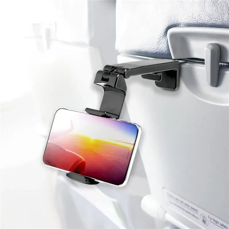 360° Travel Phone Holder – Clip-On Airplane & Desk Mount Stand
