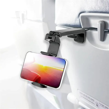 360° Travel Phone Holder – Clip-On Airplane & Desk Mount Stand