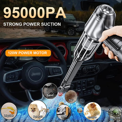 Portable Handheld Car Vacuum – Wireless High Suction Cleaner