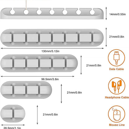 Adhesive Cable Clips – Self-Adhesive Cord Organisers for Desk, Charging & Home Office